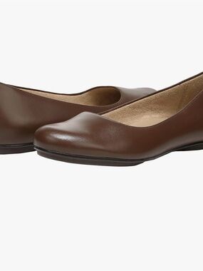 Naturalizer Women's Brown coco leather Leather Ballet Flats BNIB